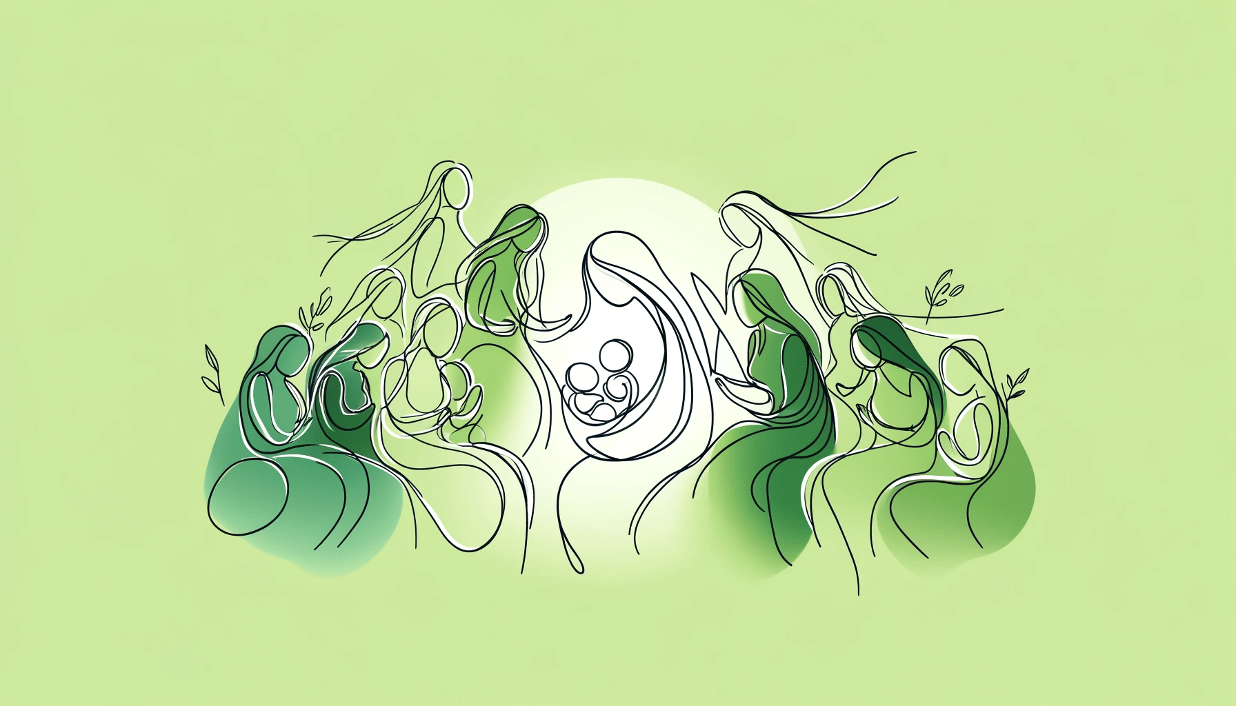 mothers support group, mother cradling baby